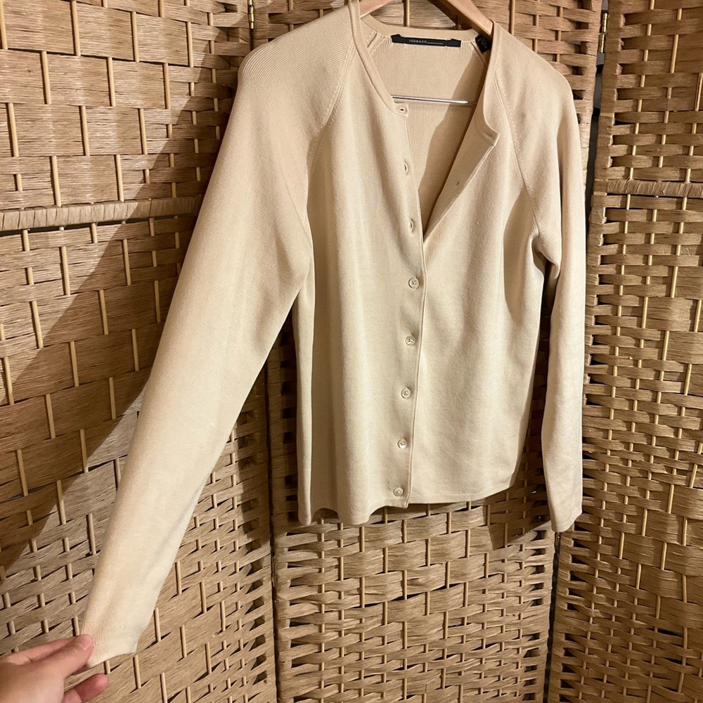 Isda & Co Button-Up Silk Cardigan - Picture 6 of 12